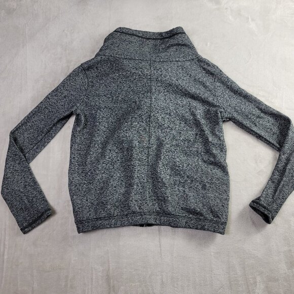 American Eagle Gray & Black Marled Zipper Sporty Women's Jacket | Size S - Picture 7 of 7